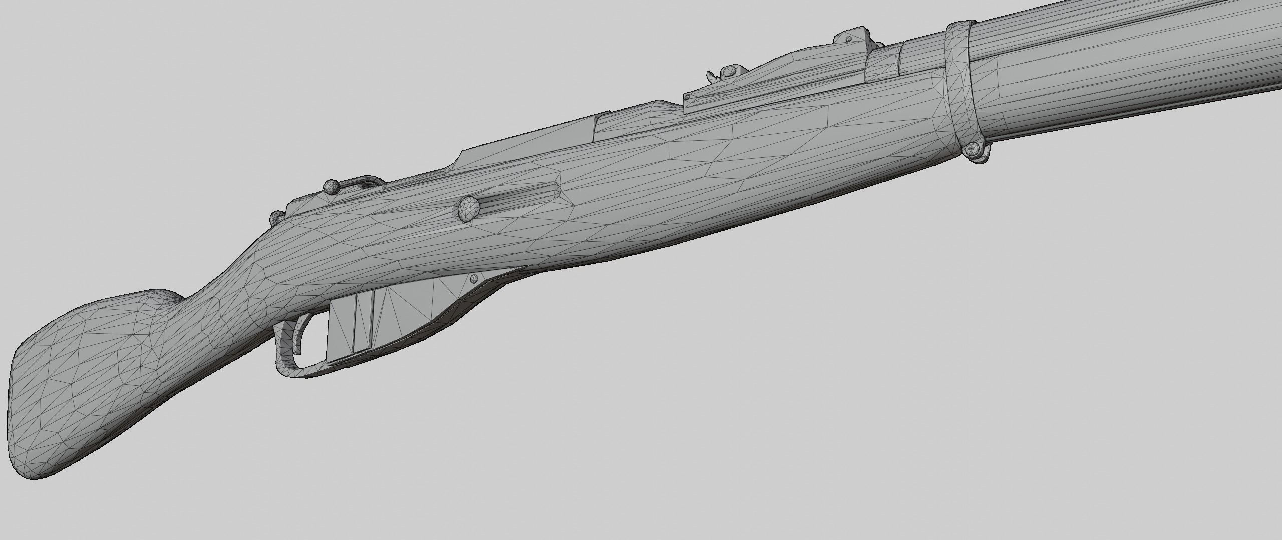 Mosin Rifle Low-poly 3D model_5