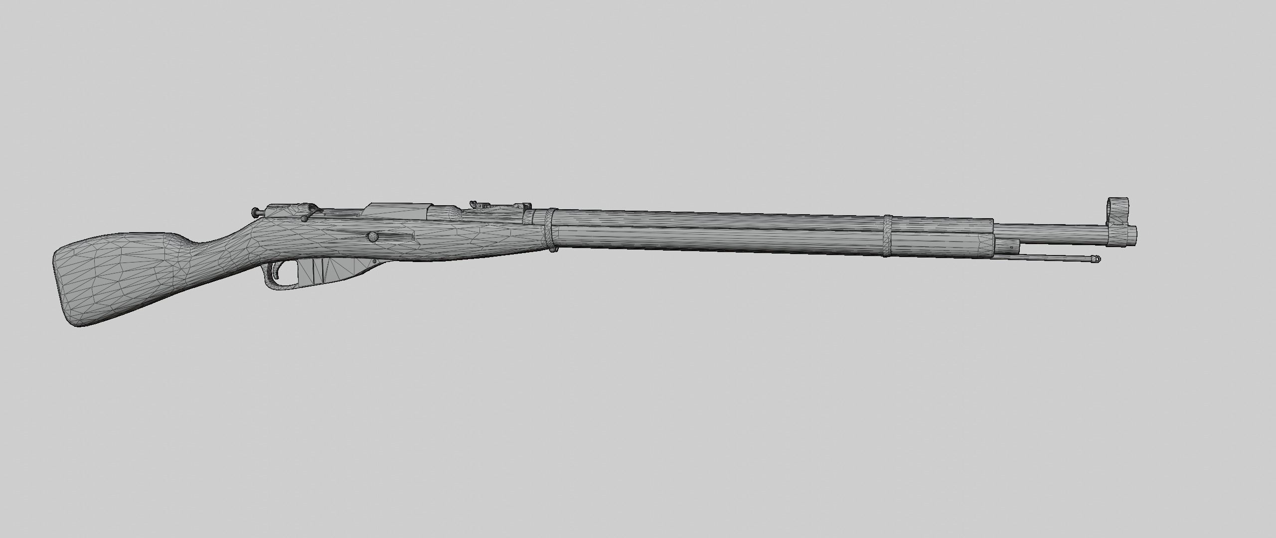 Mosin Rifle Low-poly 3D model_3