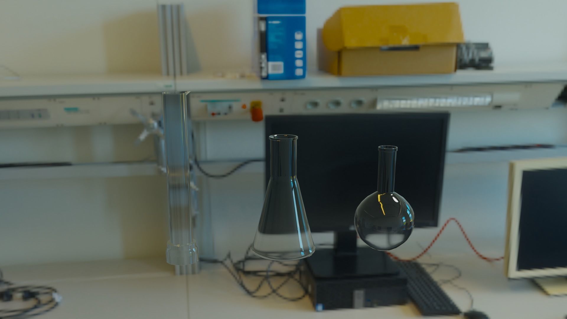 Flasks living room with two lamps TEST Model Free 3D model_3