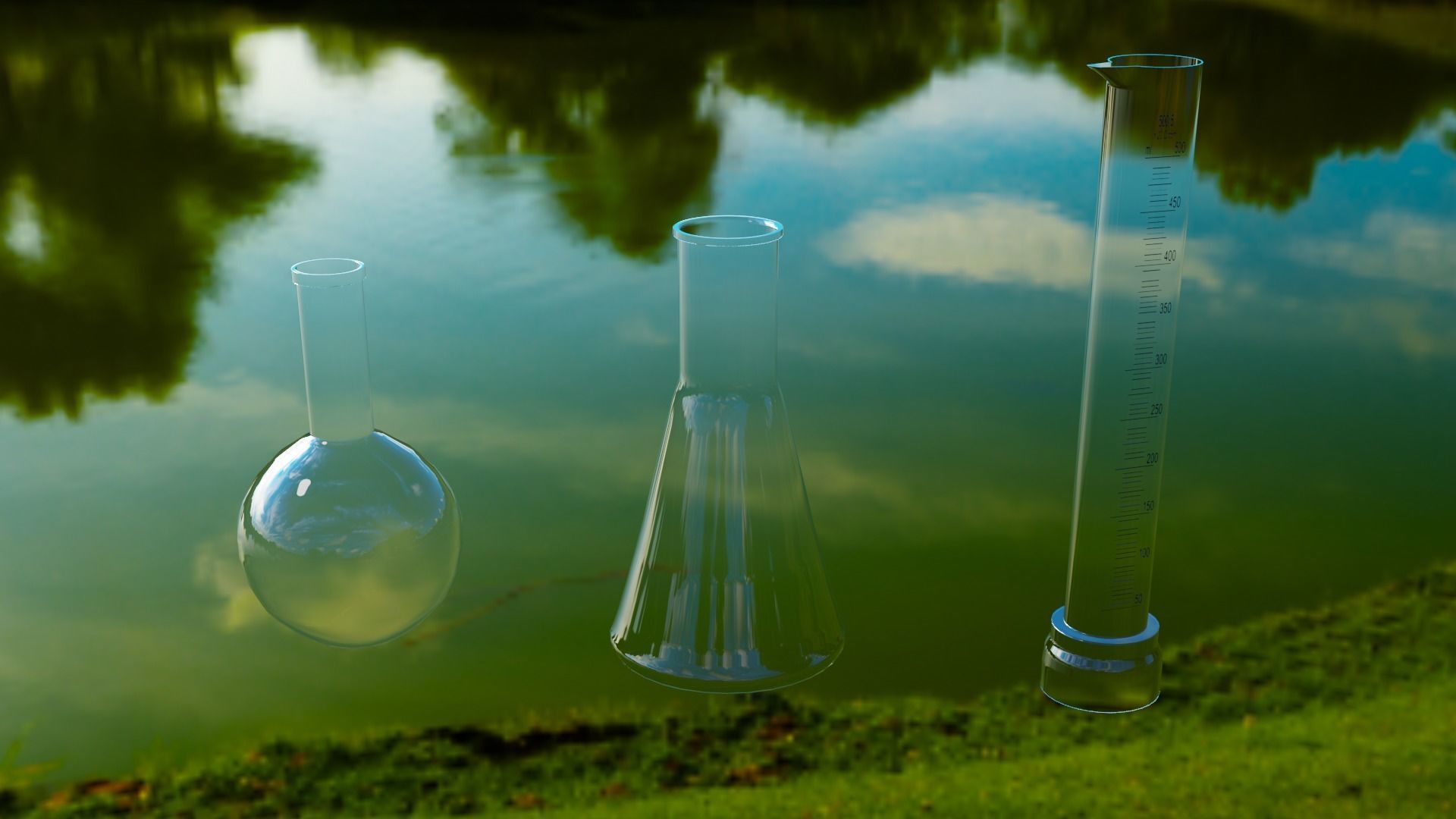 Flasks living room with two lamps TEST Model Free 3D model_1