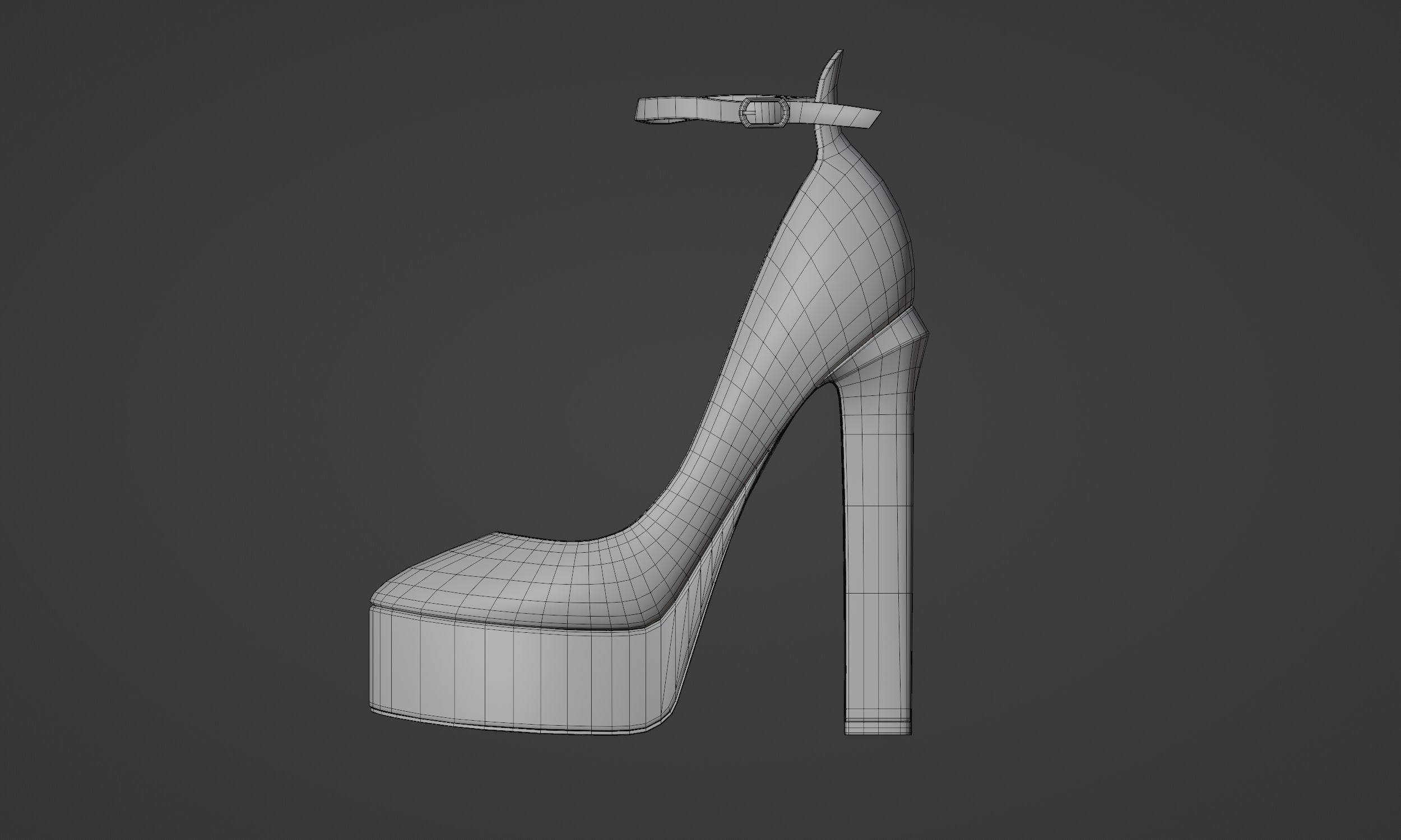 High Heels 02 Black 3D model_7