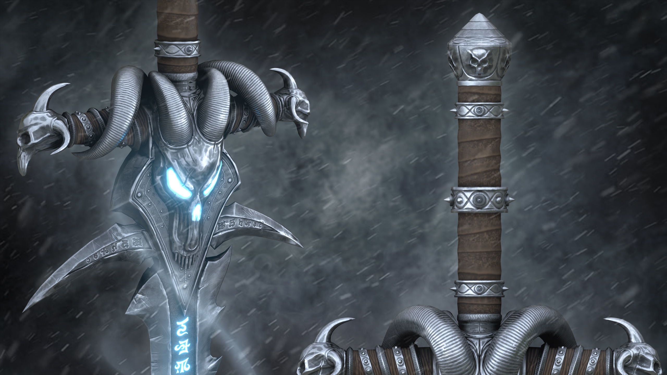Frostmourne sword of gods hd wallpaper Low-poly 3D model_3