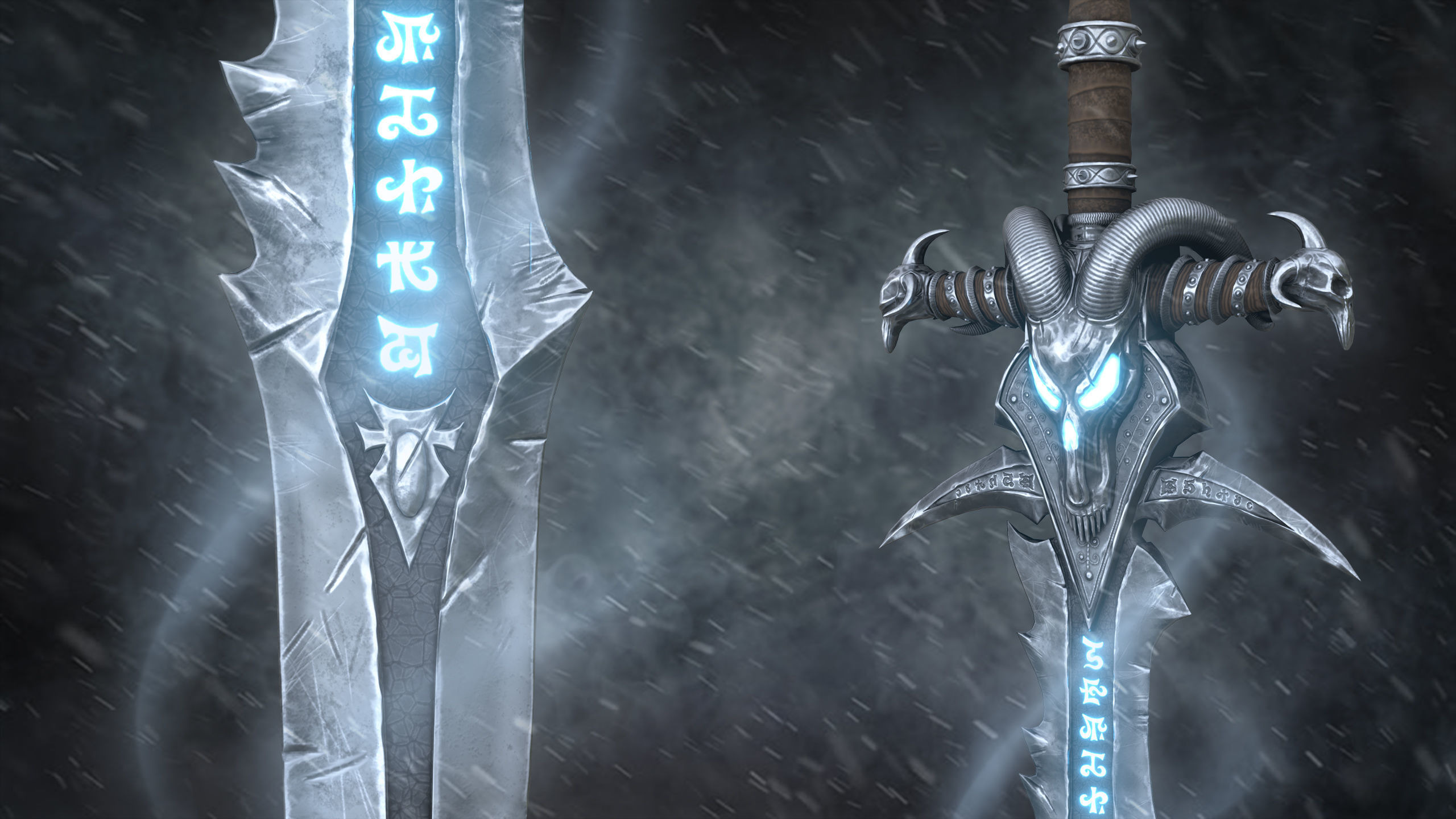 Frostmourne sword of gods hd wallpaper Low-poly 3D model_2