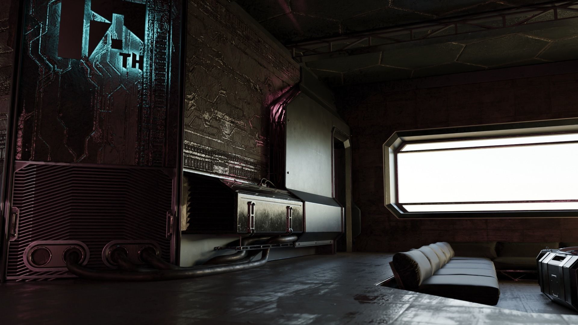 Cyberpunk Apartment Scene v12 3D model_4