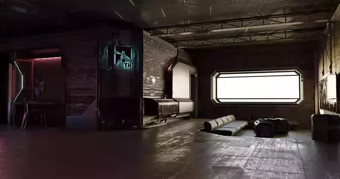 Cyberpunk Apartment Scene v12 3D model