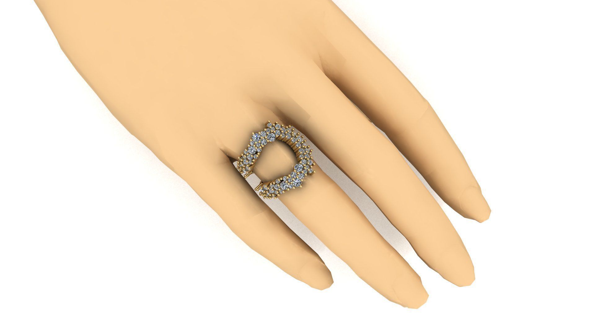 Anel chique feminino  3D print model_2