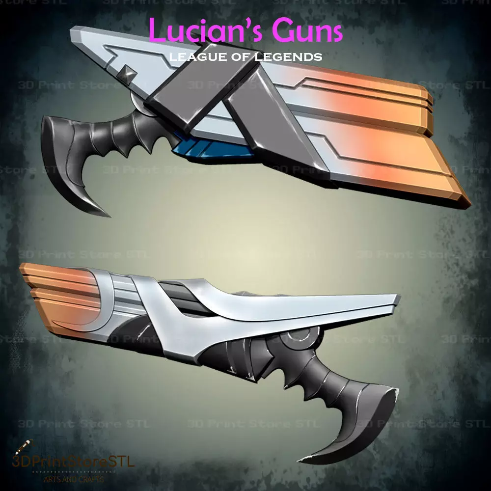 Lucians Guns Cosplay League Of Legends - STL File 3D print model