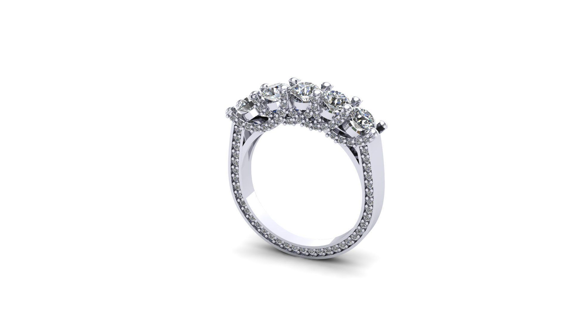 Anel com cravacao  3D print model_2