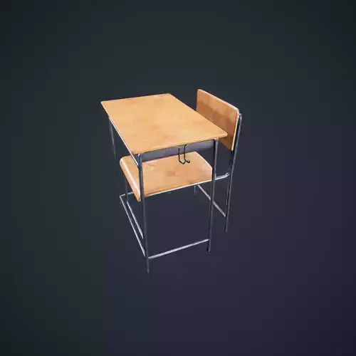 School Chair Low-poly 3D model