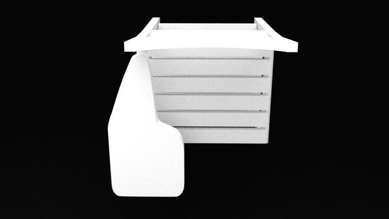 Modern Classic Wooden and Metallic School Chair Low-poly 3D model_21