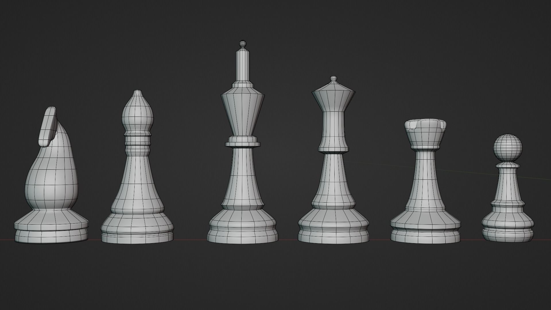 Chess pieces 3D model_2
