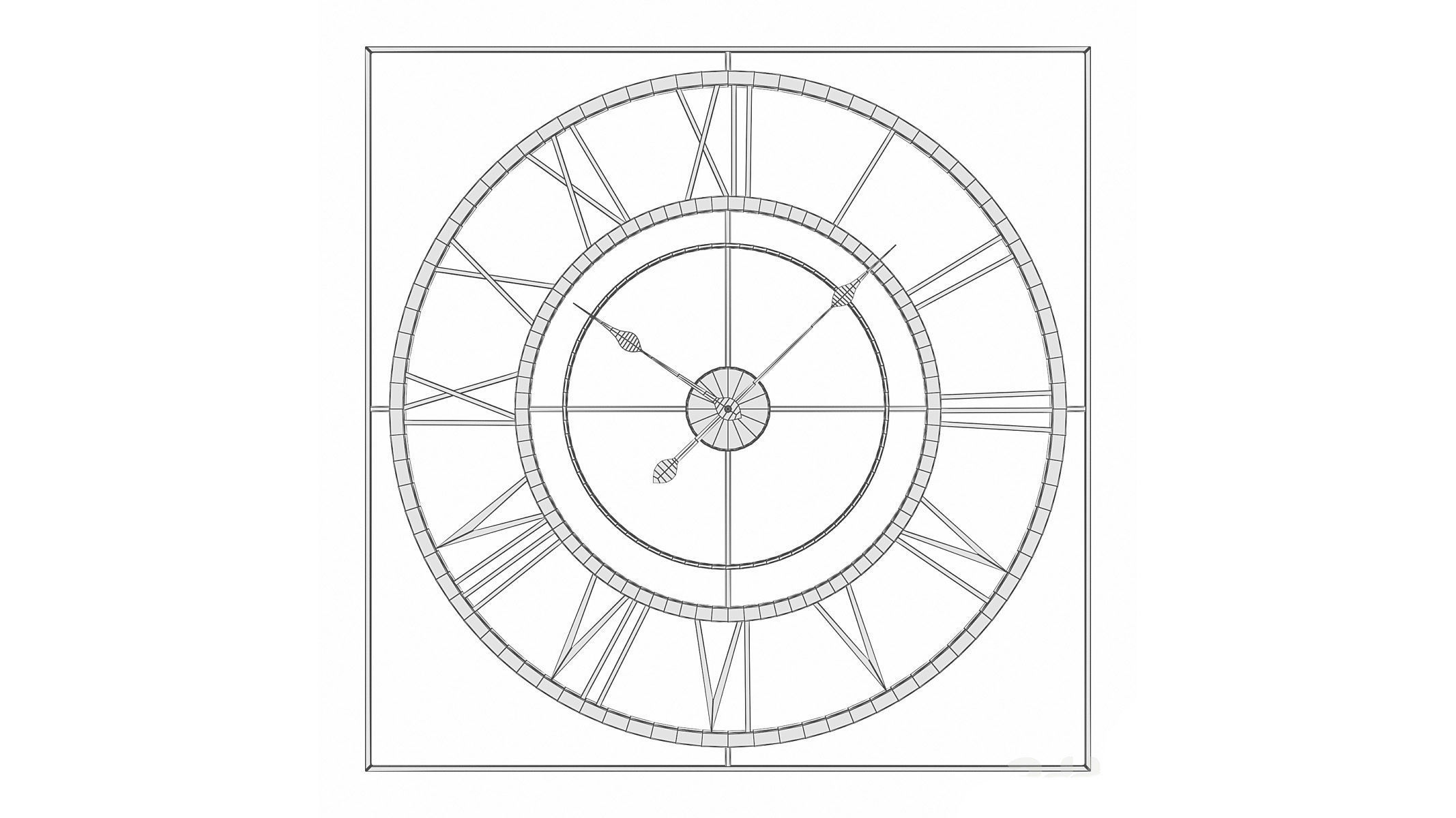 Balliol Wall Clock GZ-C1003 Low-poly 3D model_2