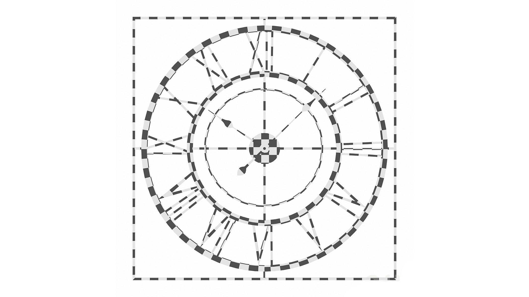 Balliol Wall Clock GZ-C1003 Low-poly 3D model_3