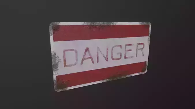 Danger sign 3D Model