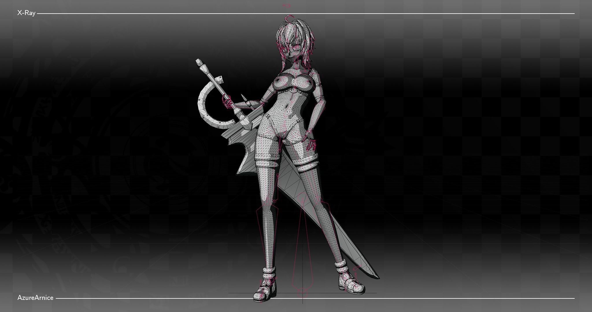Highschool DxD - Xenovia Quarta MMD Model DELUXE Low-poly 3D model_11