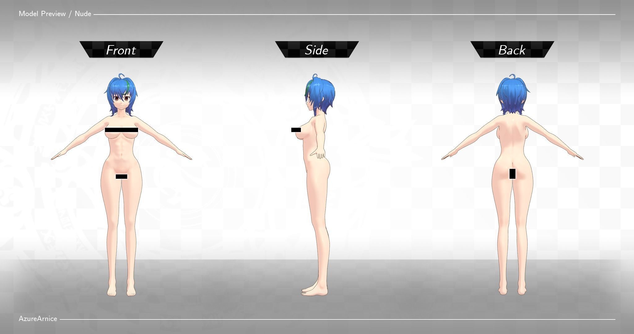 Highschool DxD - Xenovia Quarta MMD Model DELUXE Low-poly 3D model_9