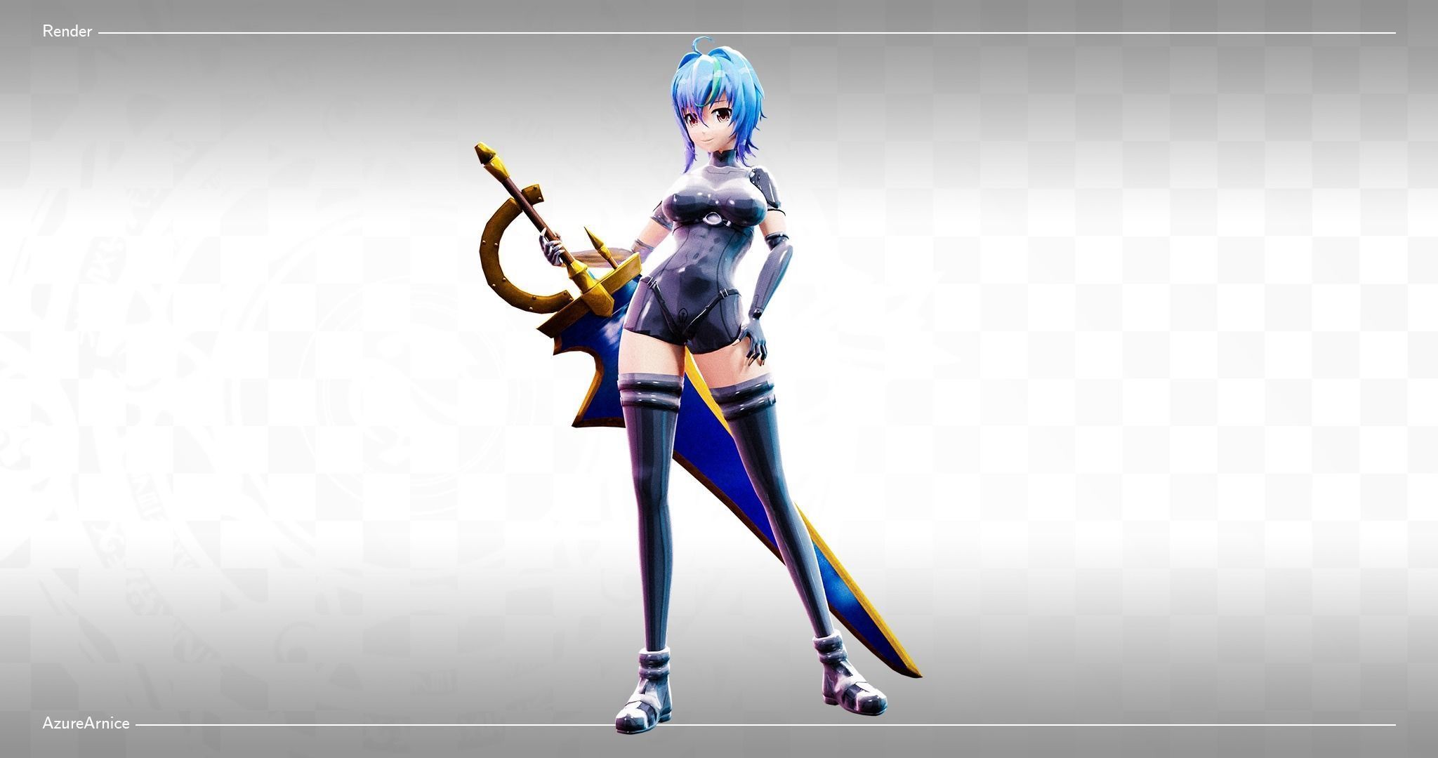 Highschool DxD - Xenovia Quarta MMD Model DELUXE Low-poly 3D model_3
