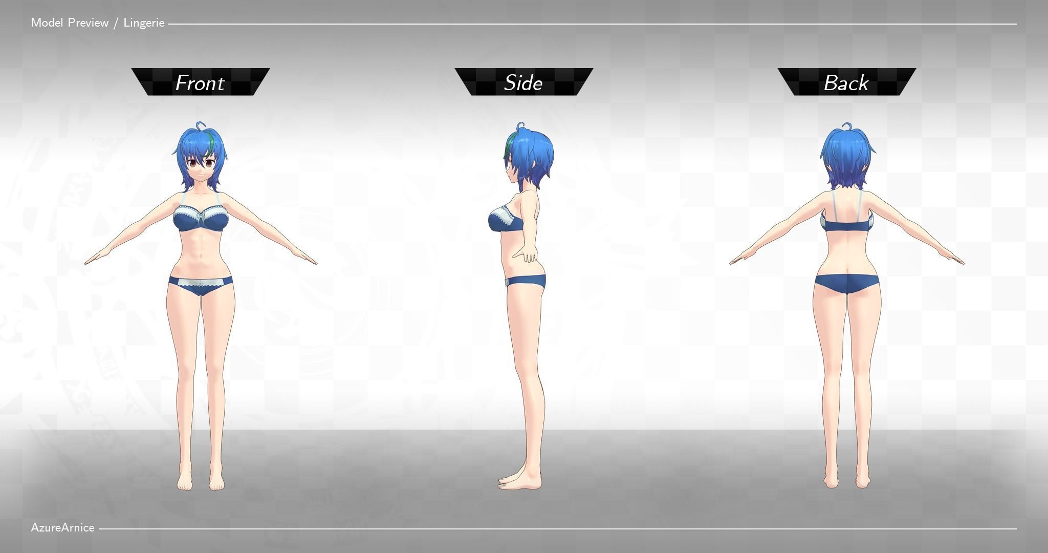 Highschool DxD - Xenovia Quarta MMD Model DELUXE Low-poly 3D model_8