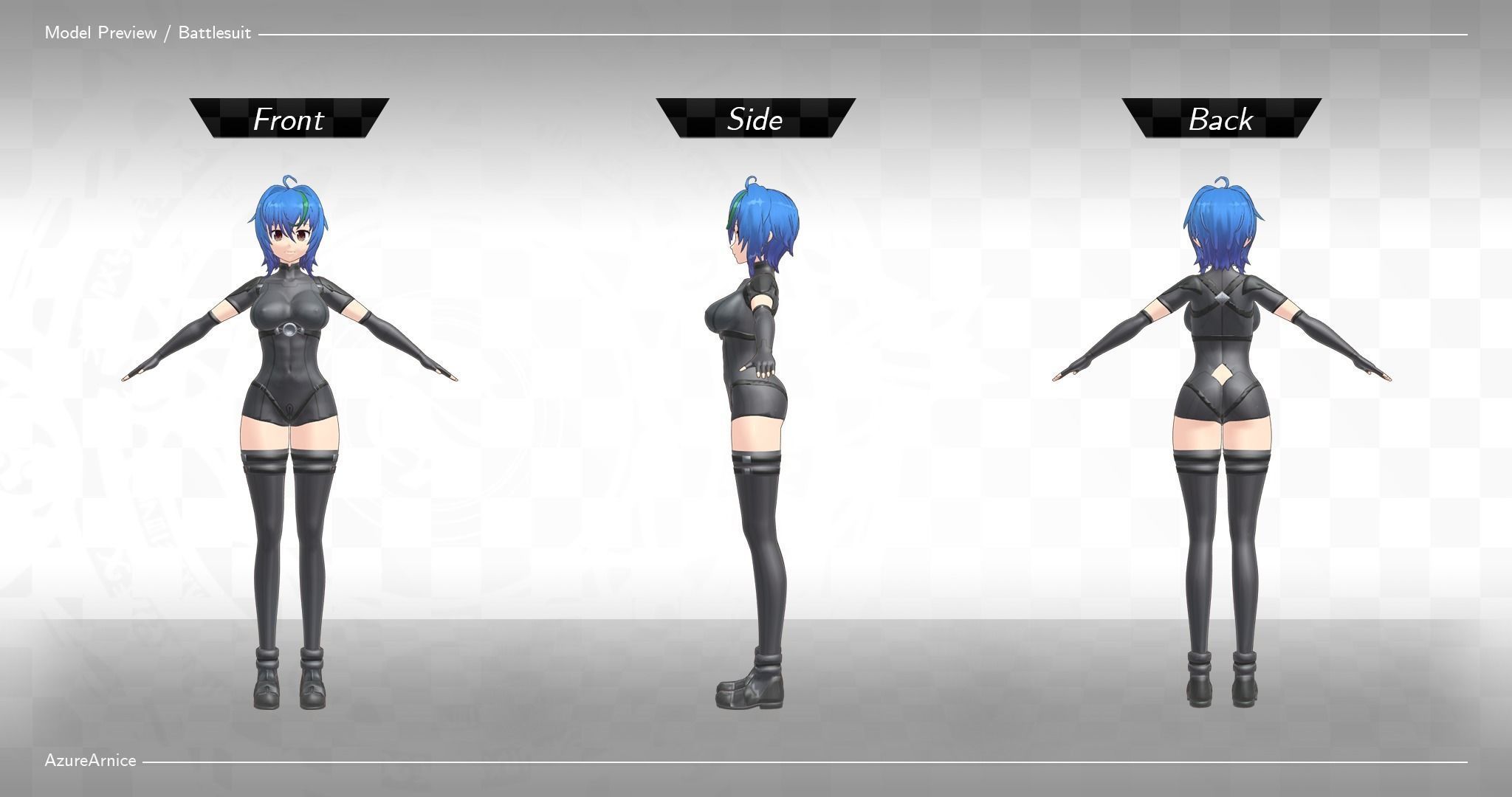 Highschool DxD - Xenovia Quarta MMD Model DELUXE Low-poly 3D model_6