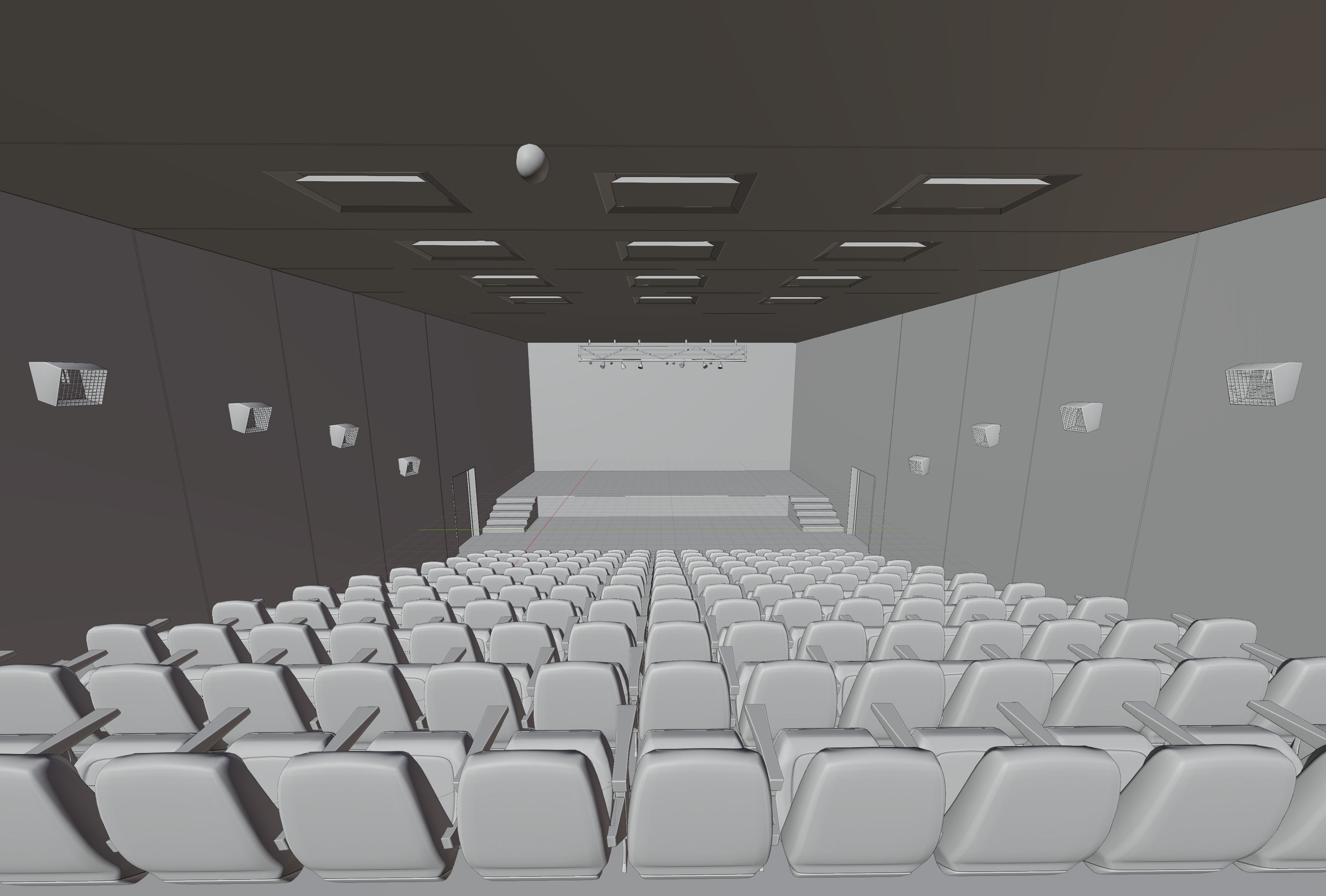 Movie Theater Interior Low-poly 3D model_10