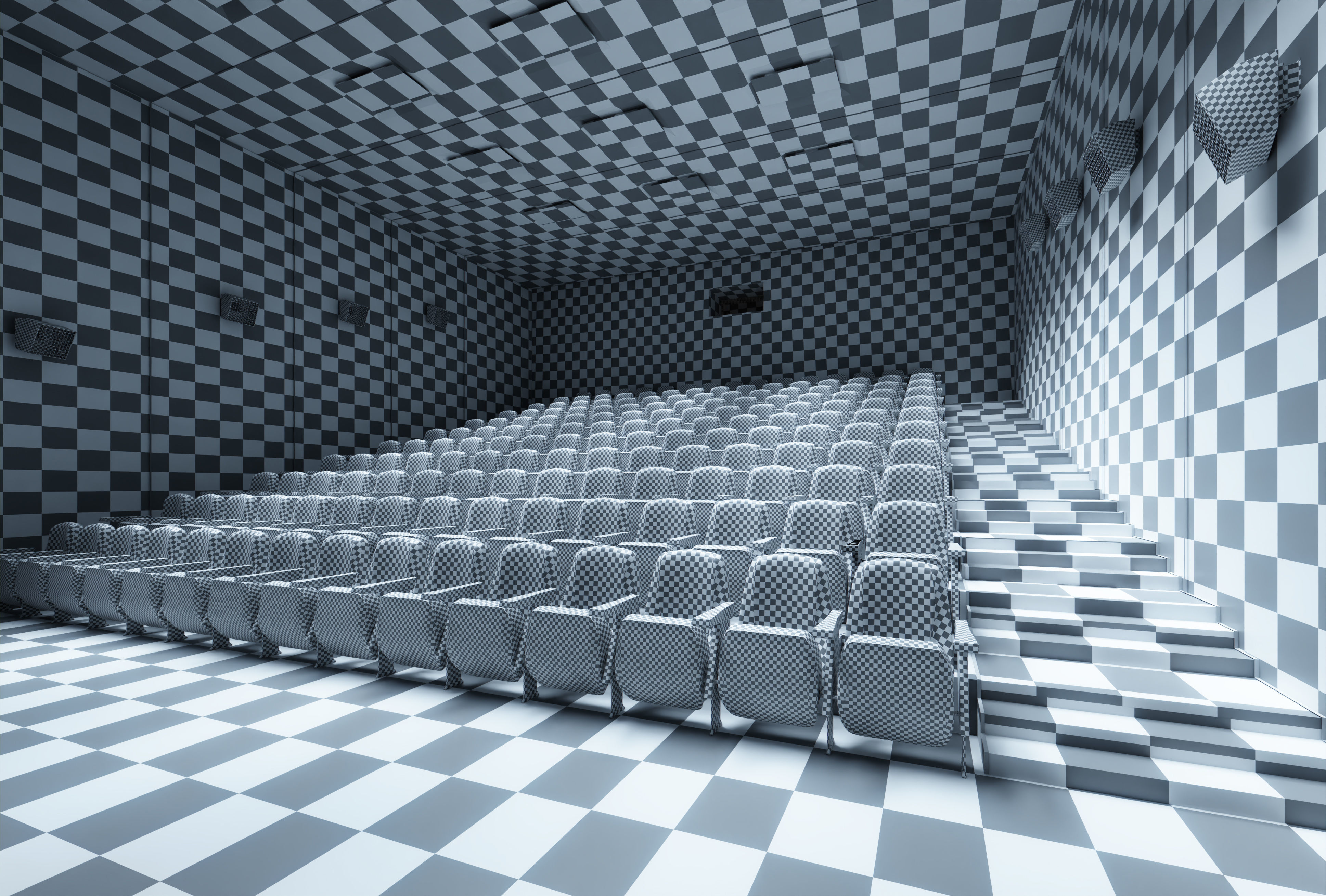 Movie Theater Interior Low-poly 3D model_5