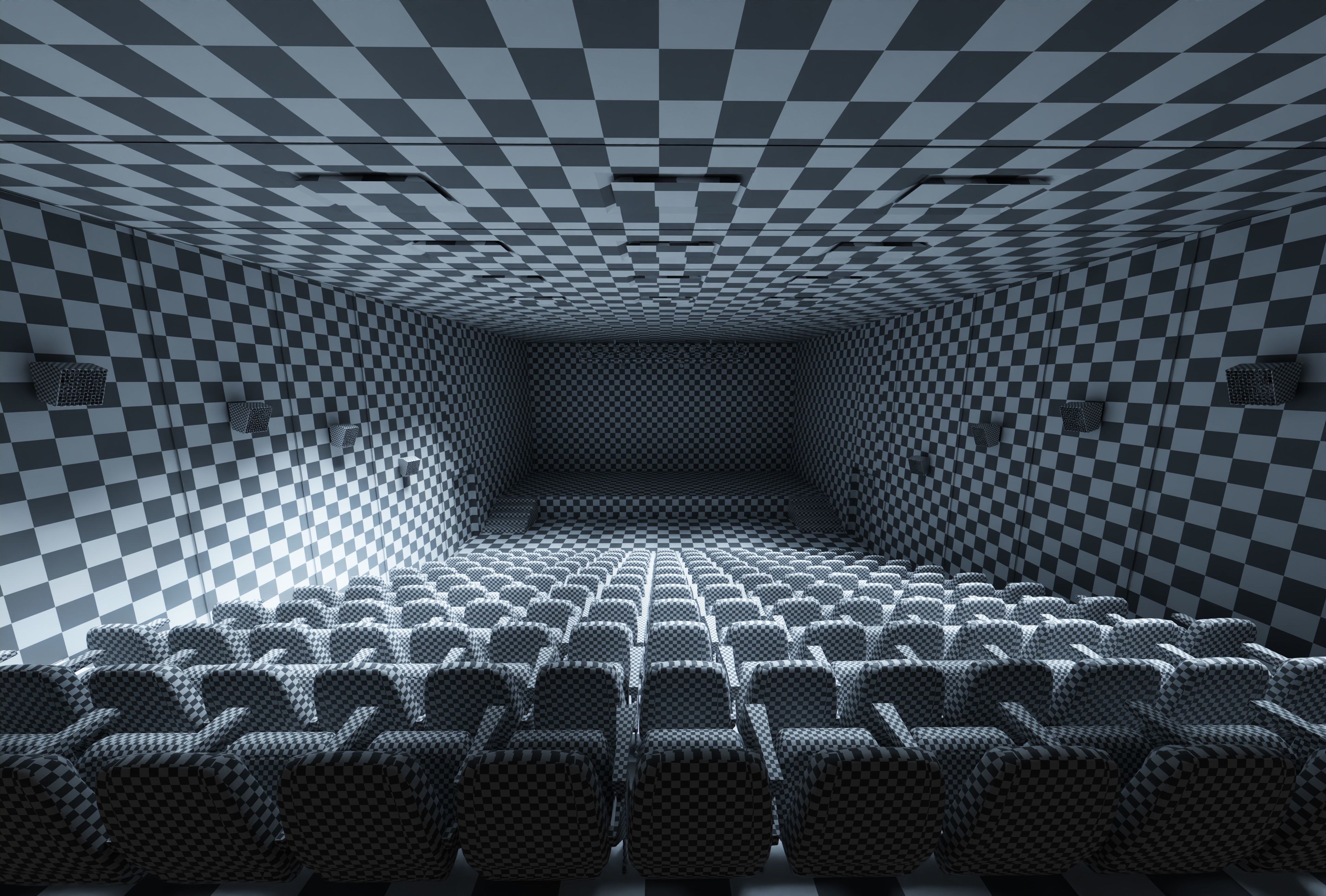 Movie Theater Interior Low-poly 3D model_6