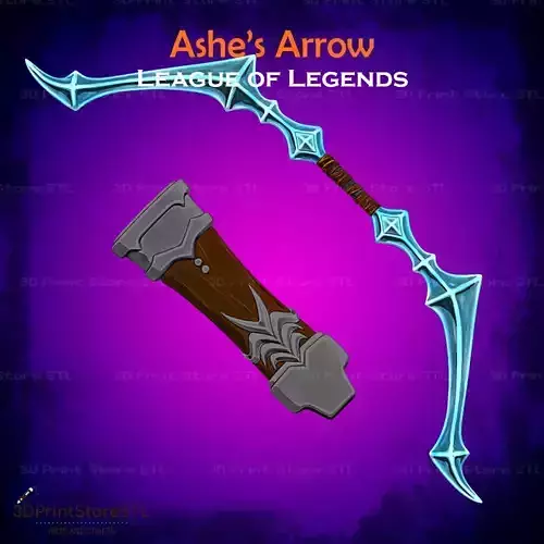 Ashe Bow Cosplay League of Legends - STL File 3D print model