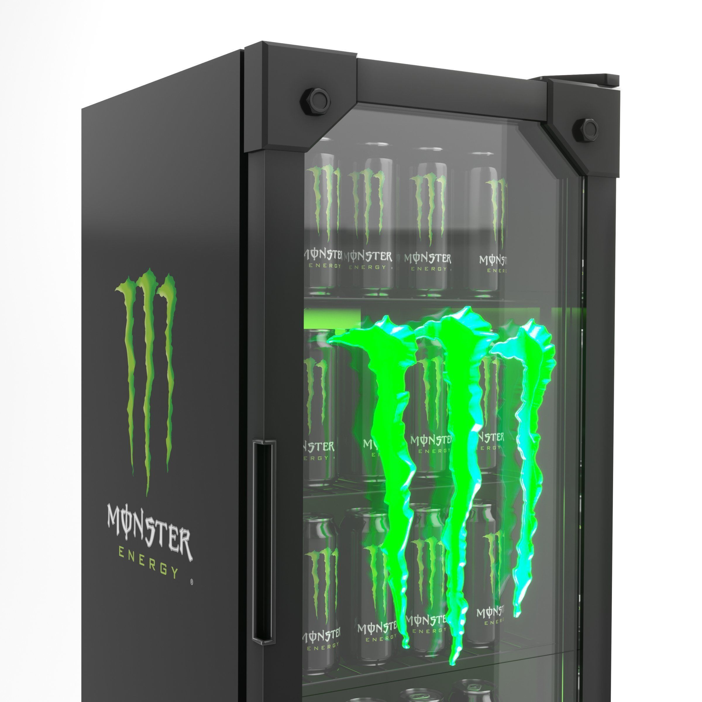 Monster Energy Drink Fridge 3D model_1