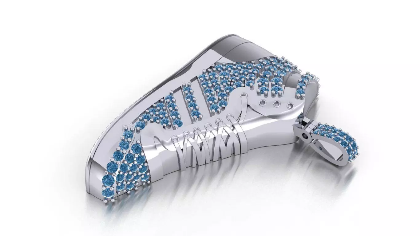 Adidas sneakers boots pendant original gold 3D print model