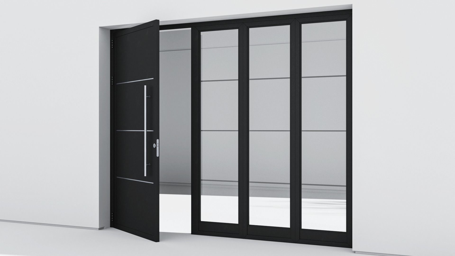 Aluminium door 134 3D model_2