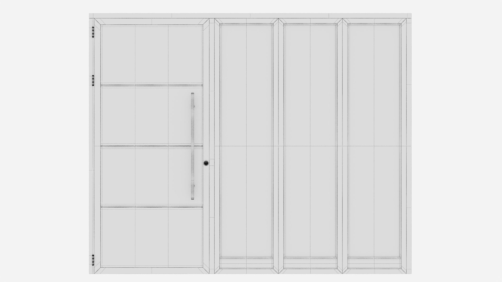 Aluminium door 134 3D model_5