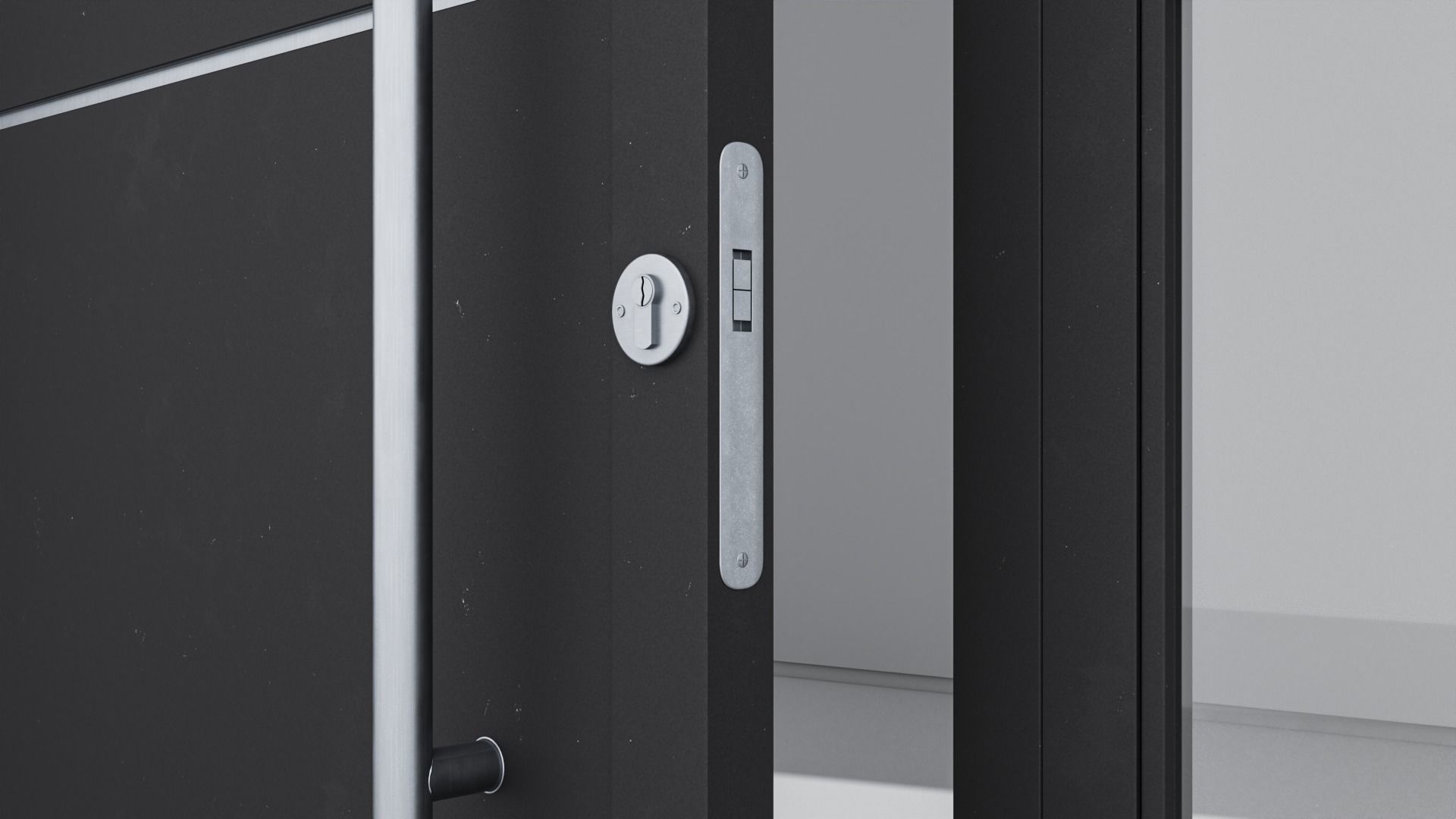 Aluminium door 134 3D model_4