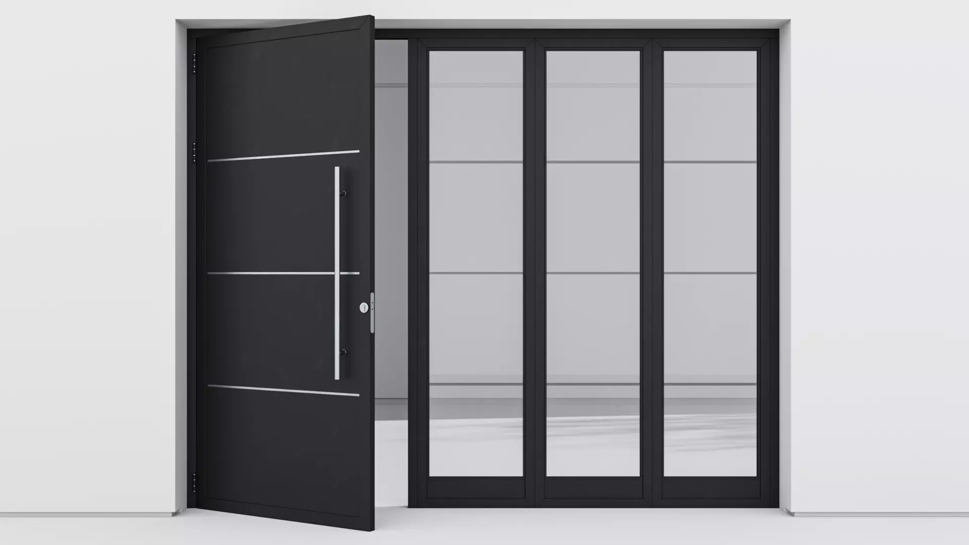 Aluminium door 134 3D model_0