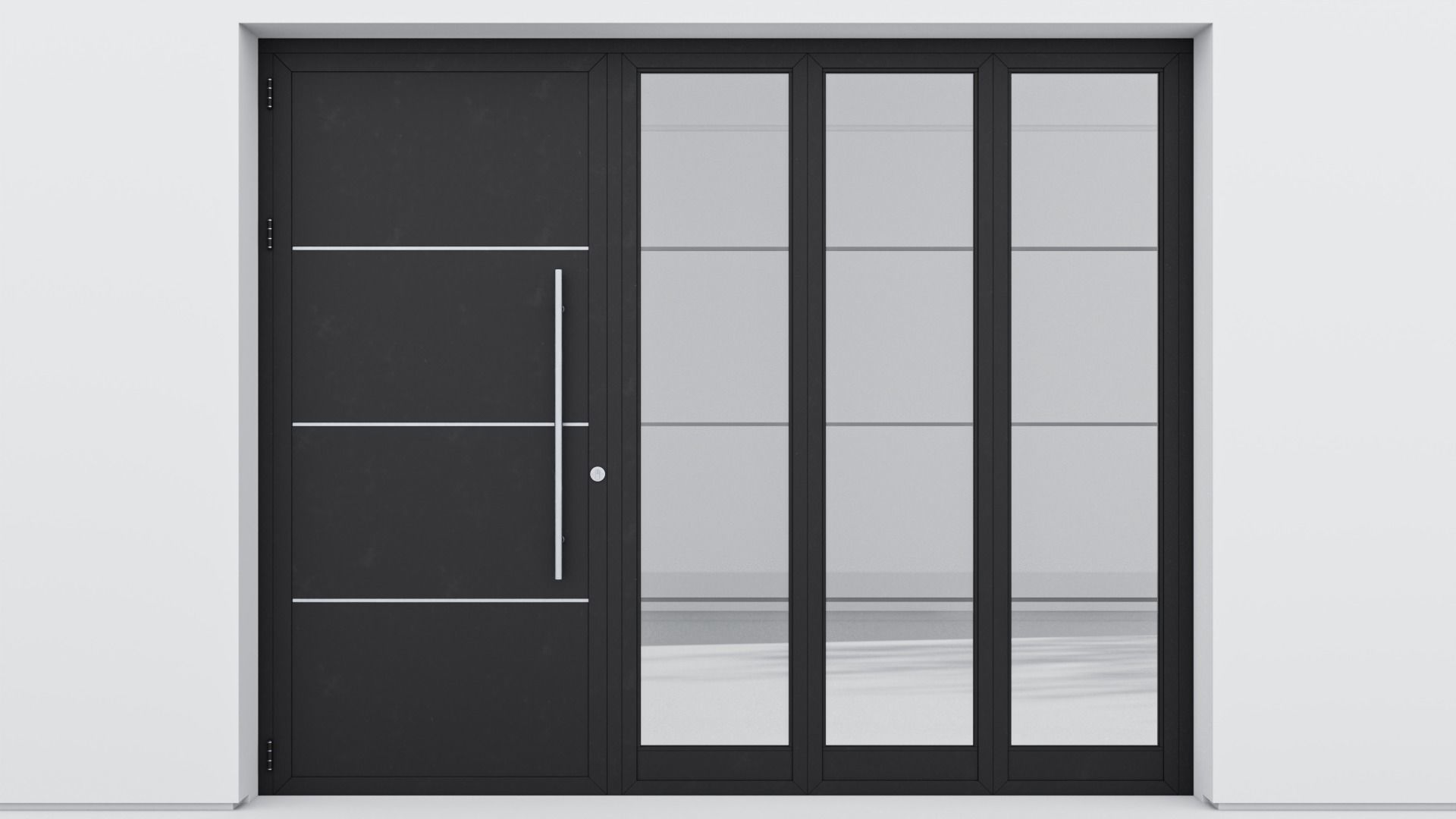 Aluminium door 134 3D model_1