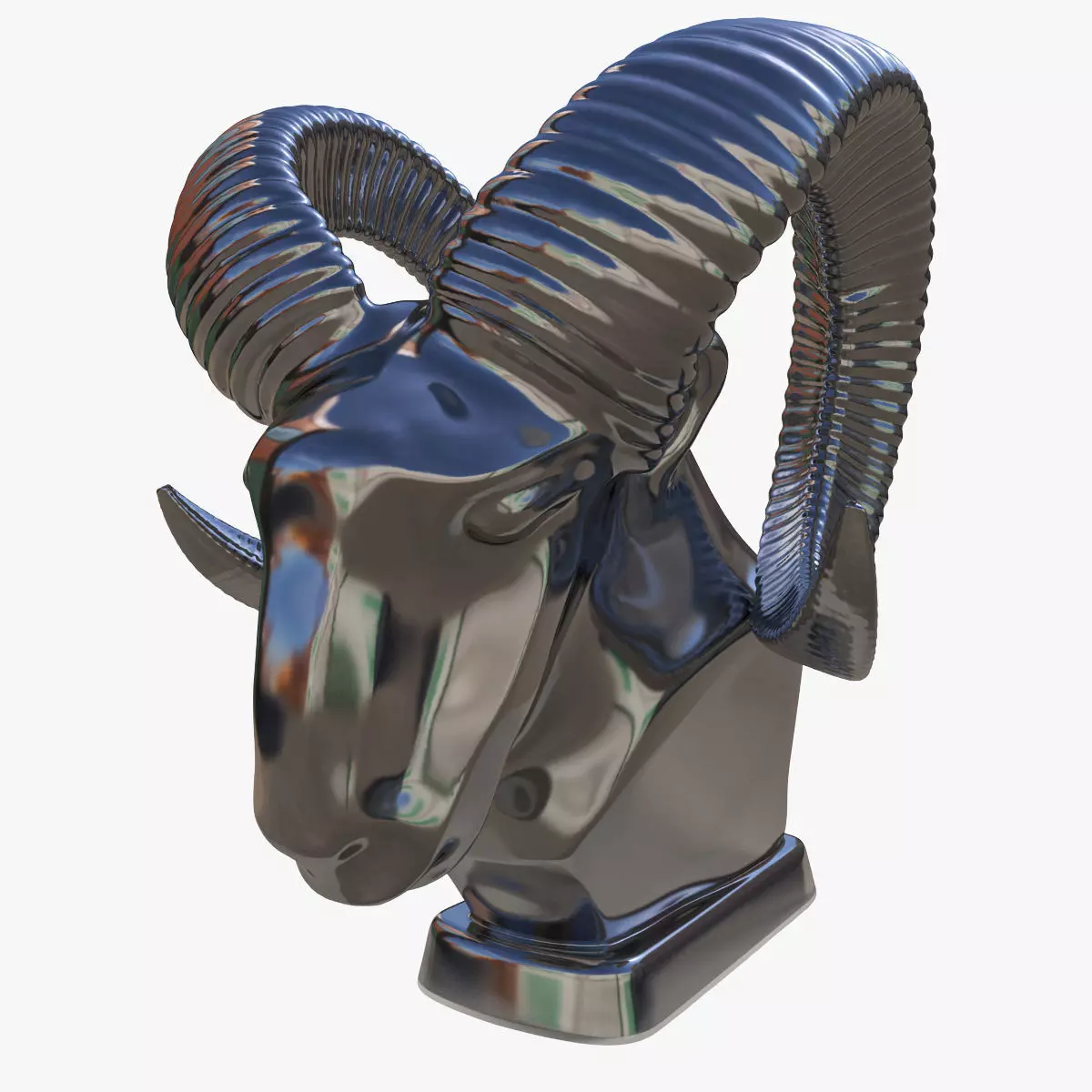 Dodge Ram hood ornament 3D model_0