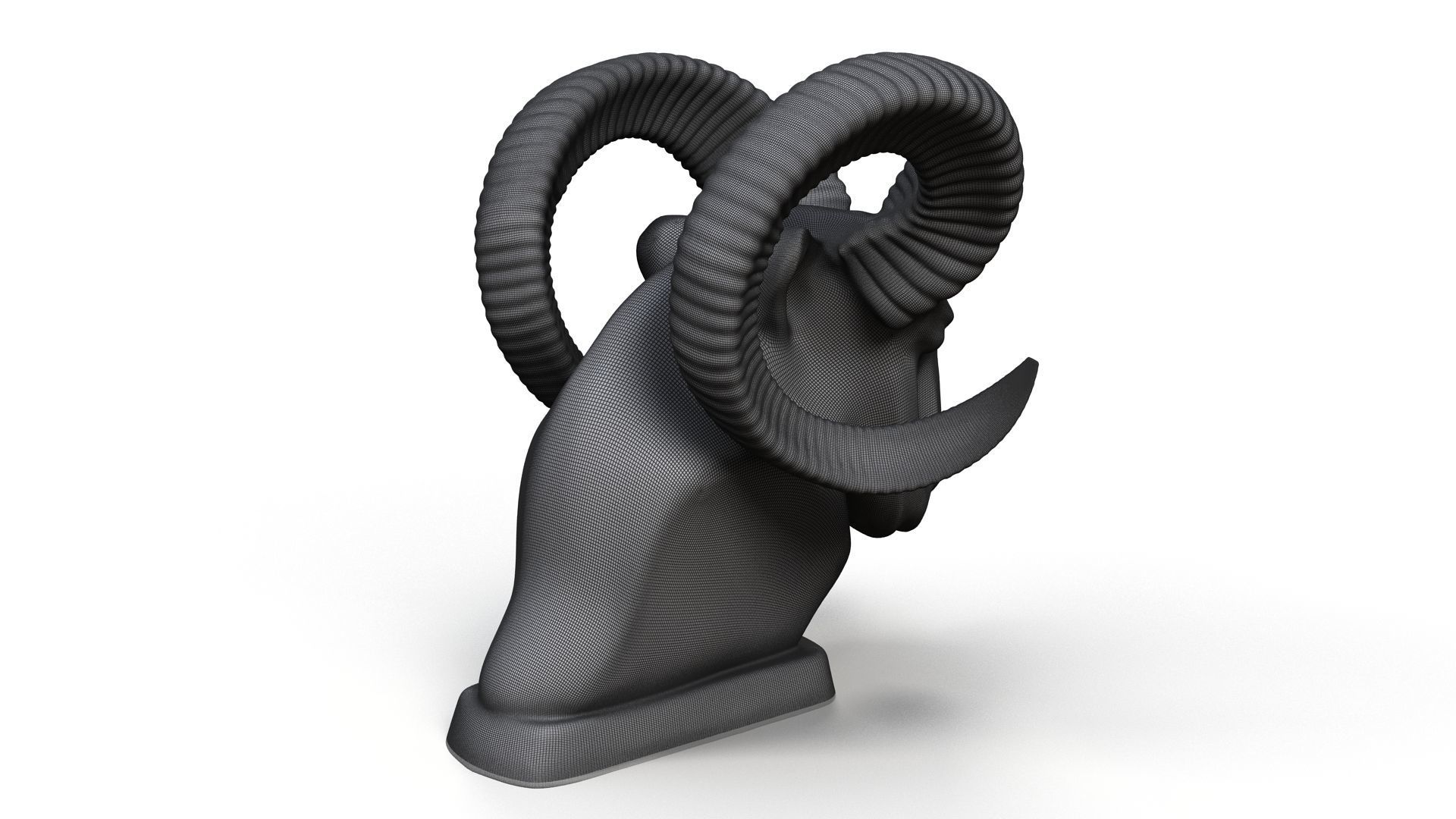 Dodge Ram hood ornament 3D model_6