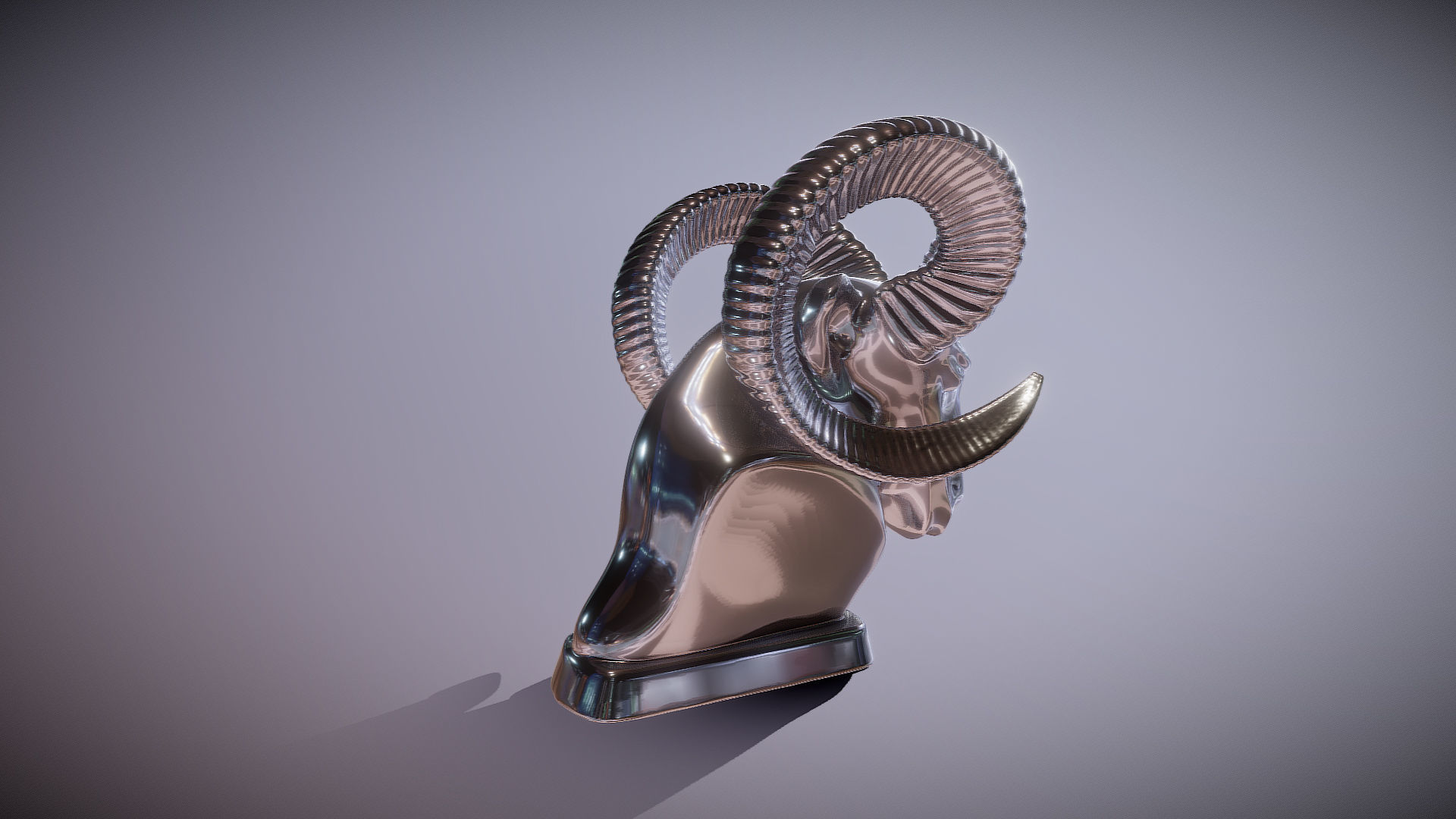 Dodge Ram hood ornament 3D model_13