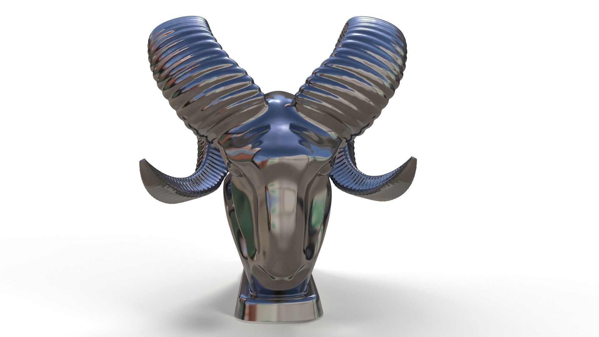 Dodge Ram hood ornament 3D model_3