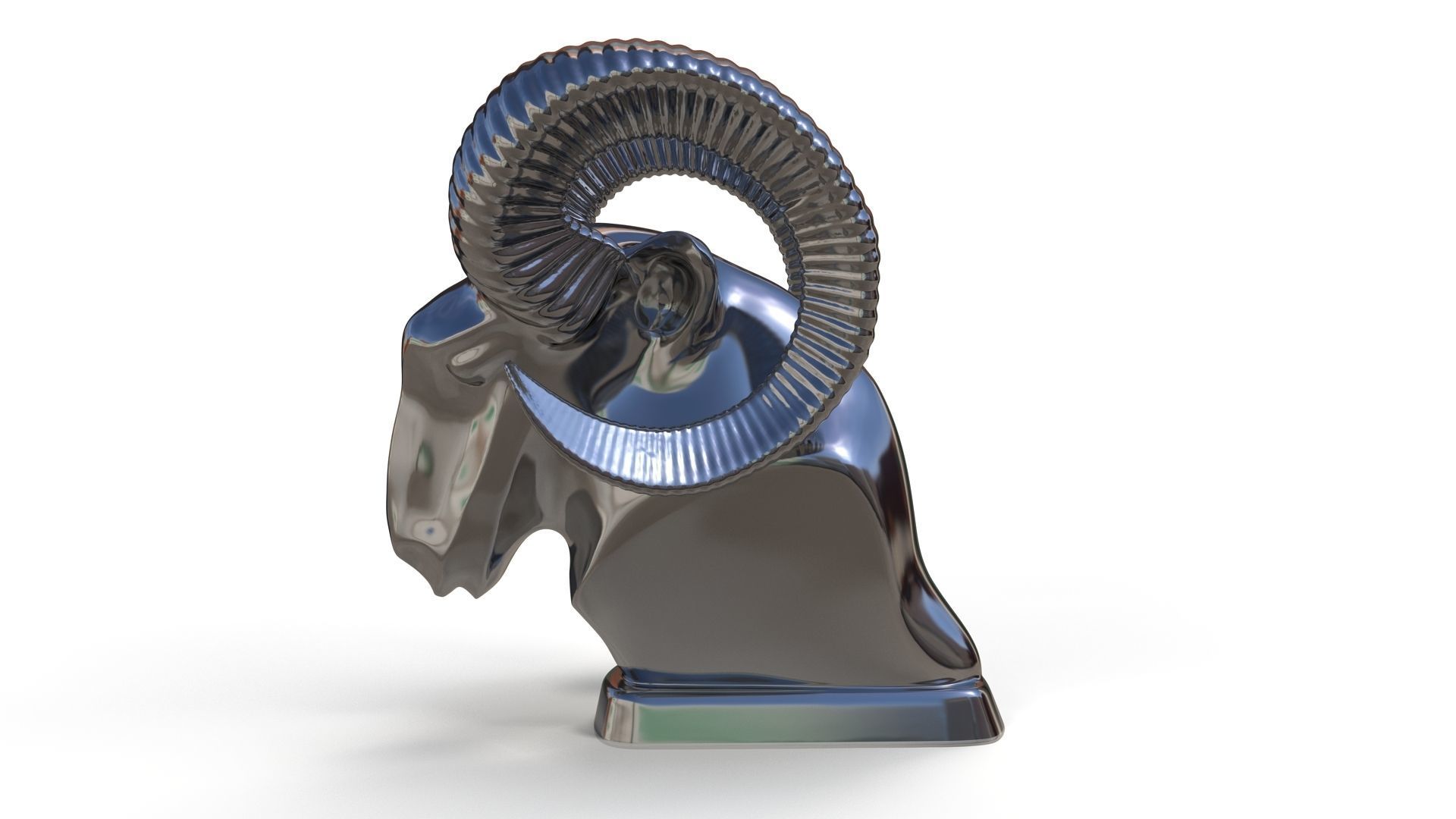 Dodge Ram hood ornament 3D model_4