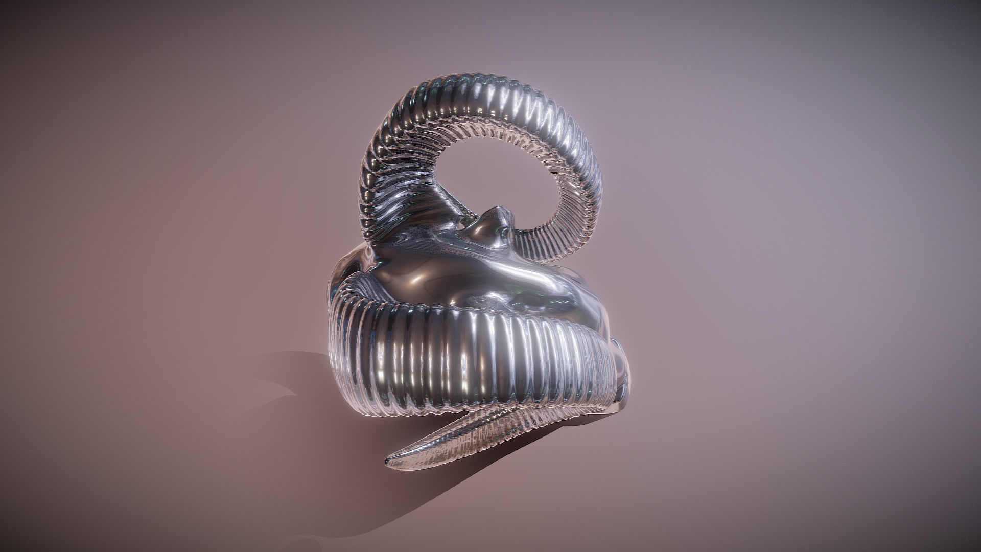 Dodge Ram hood ornament 3D model_12