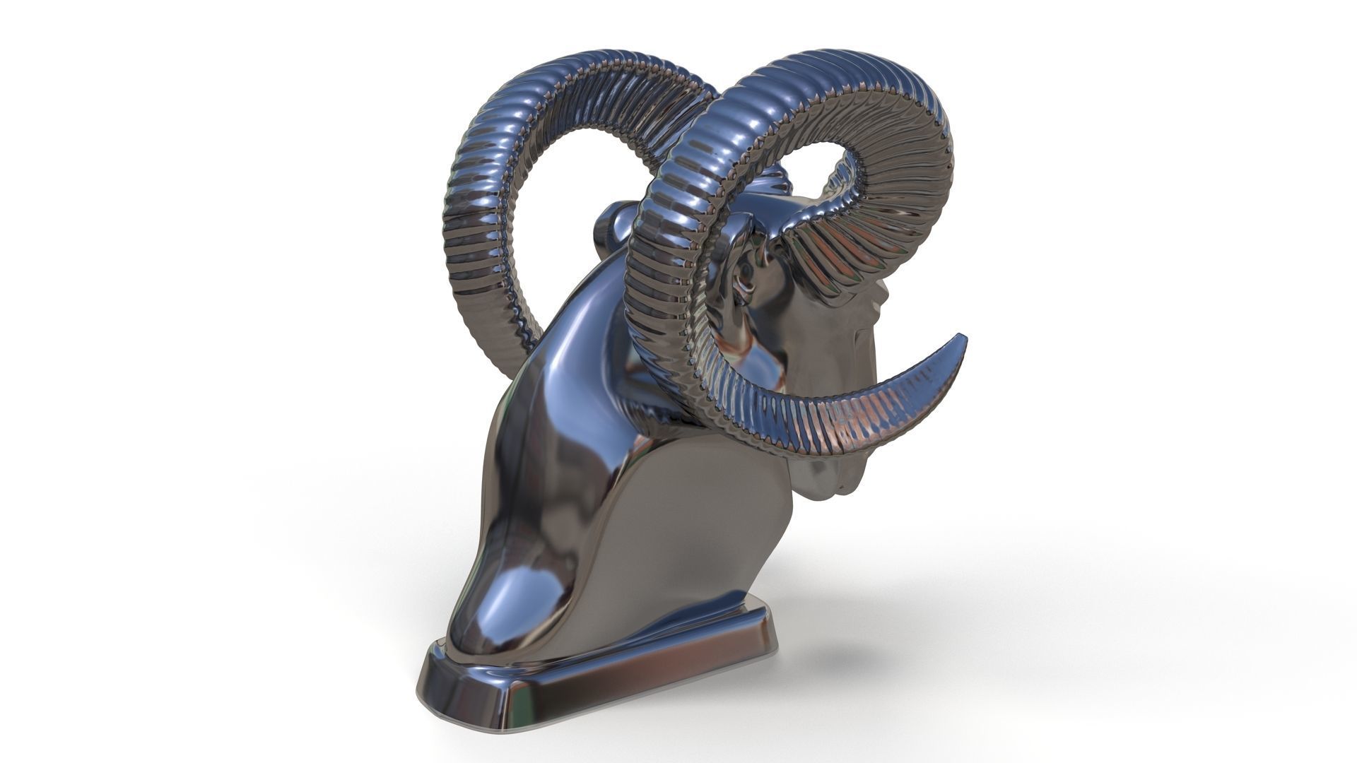 Dodge Ram hood ornament 3D model_2