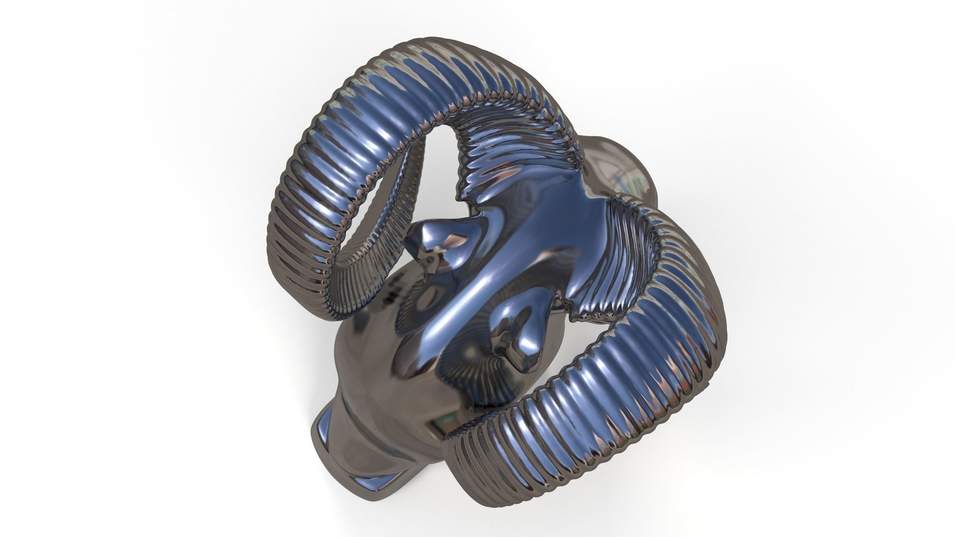 Dodge Ram hood ornament 3D model_5