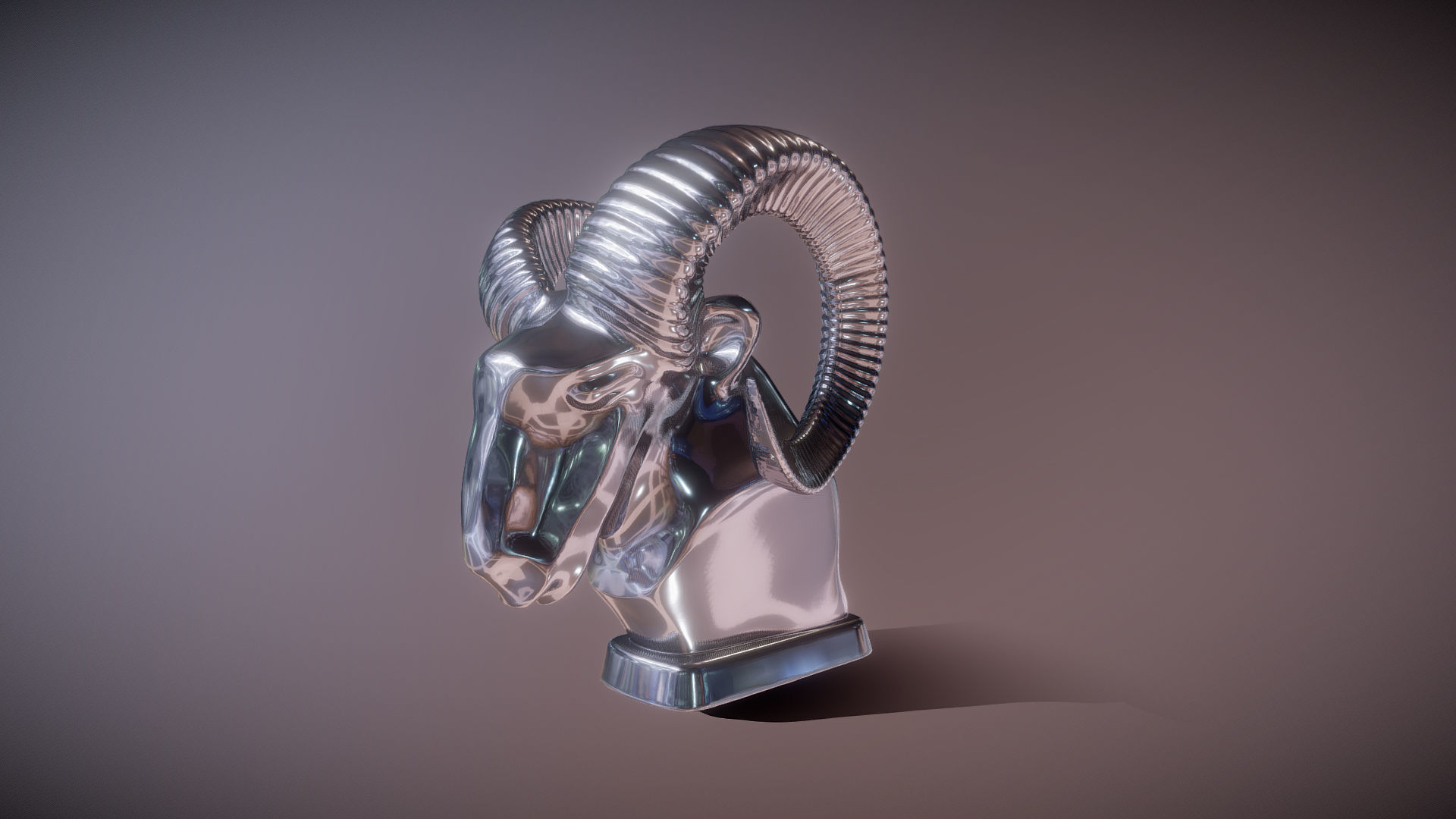 Dodge Ram hood ornament 3D model_10