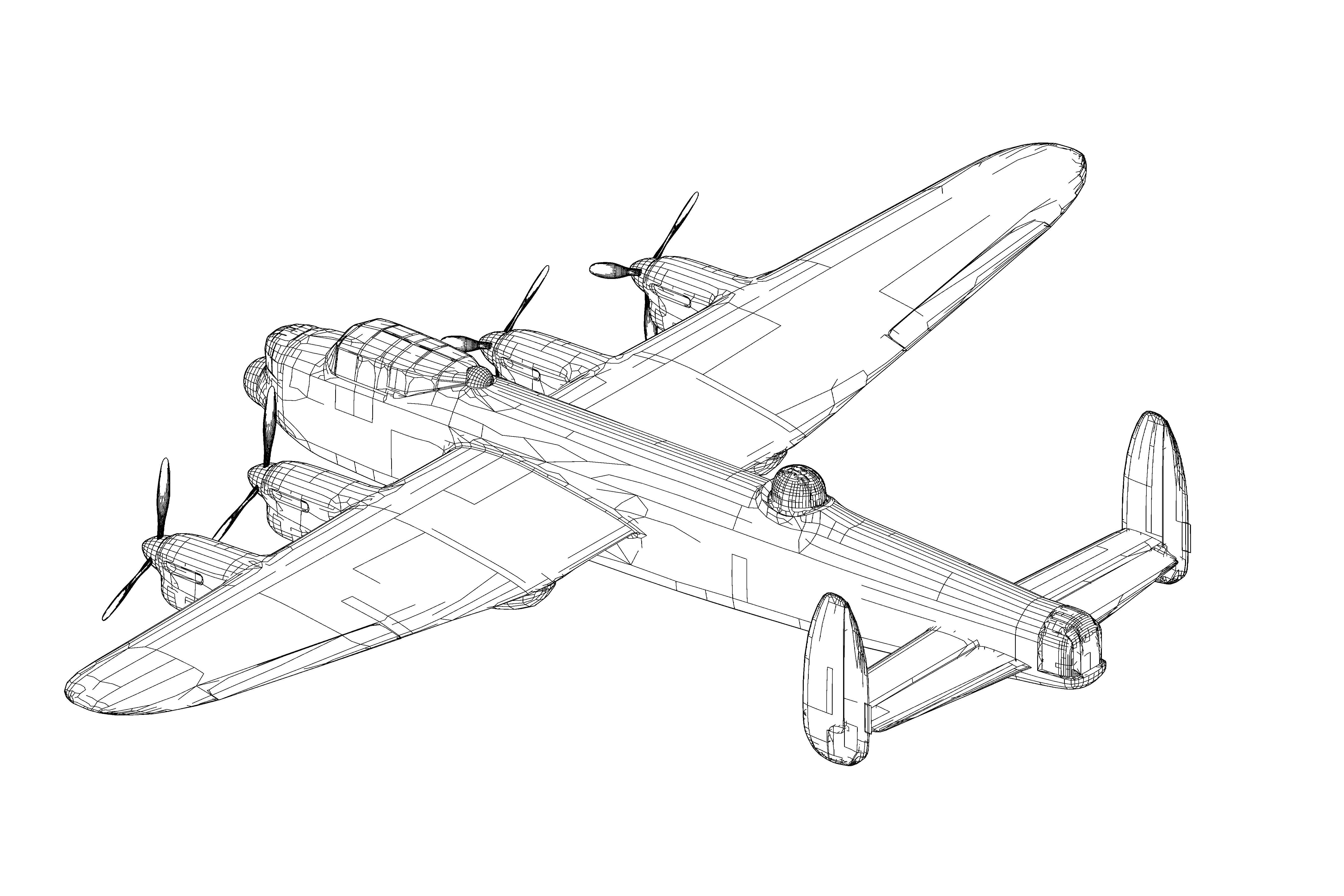 Avro Lancaster 3D print 3D print model_8