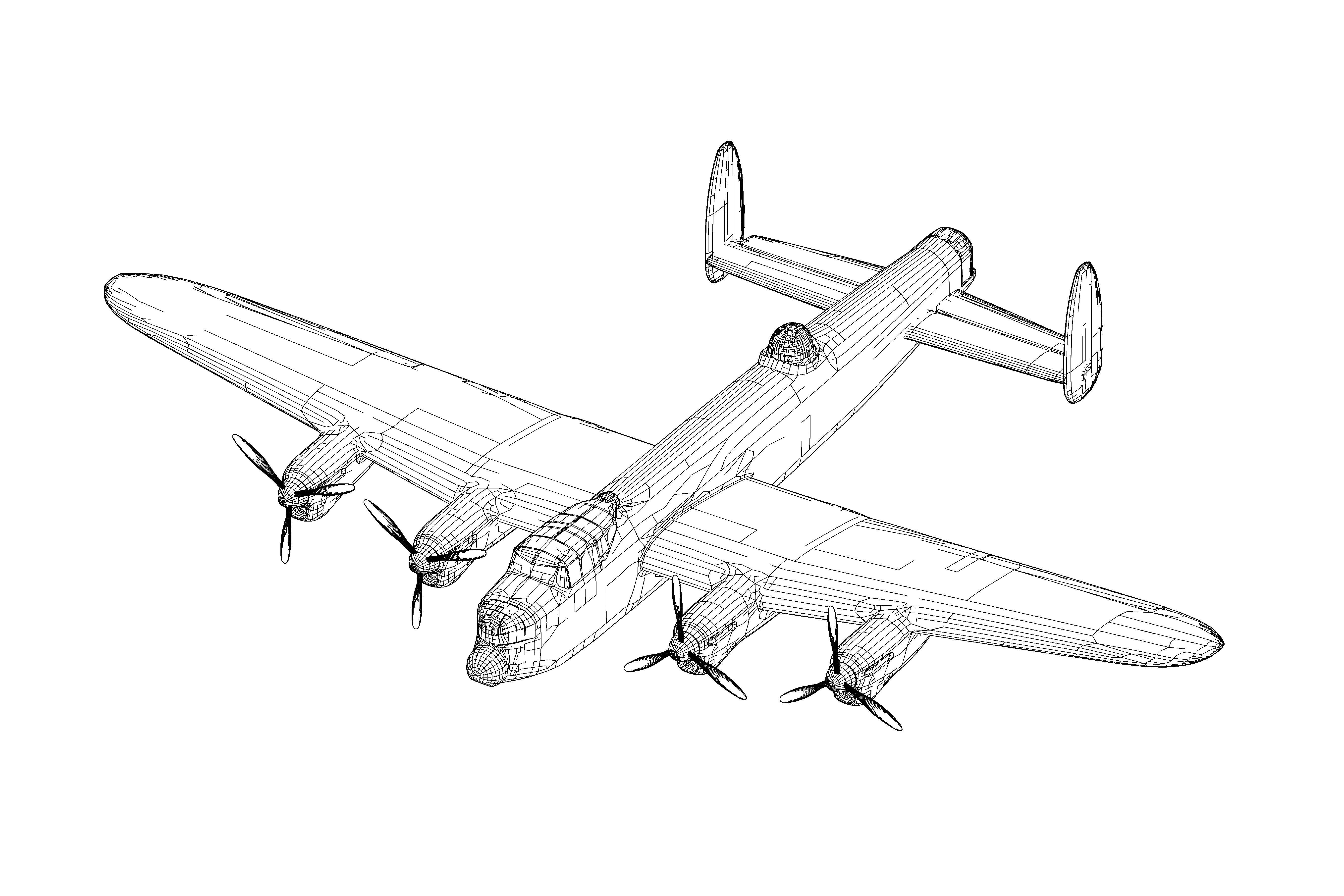 Avro Lancaster 3D print 3D print model_7