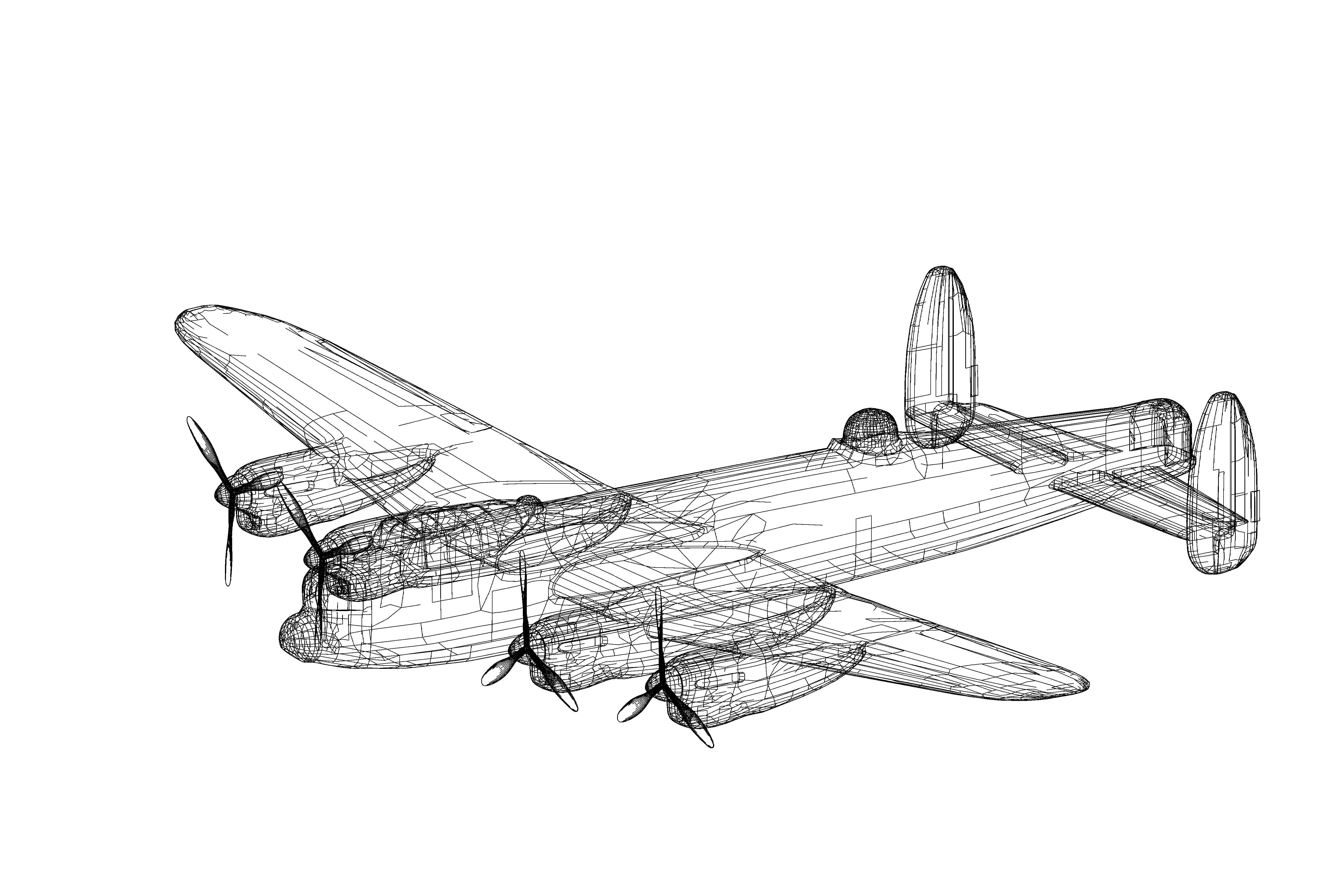 Avro Lancaster 3D print 3D print model_9