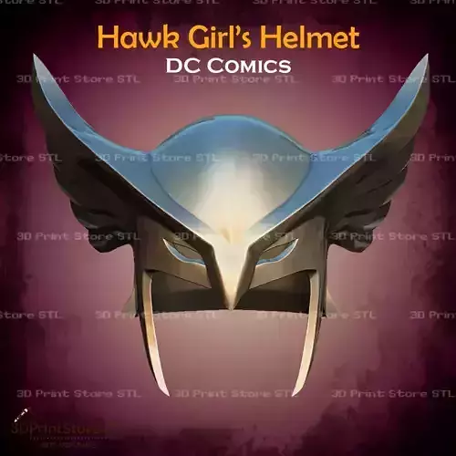 Hawkgirl Helmet Cosplay DC Comics - STL File 3D print model