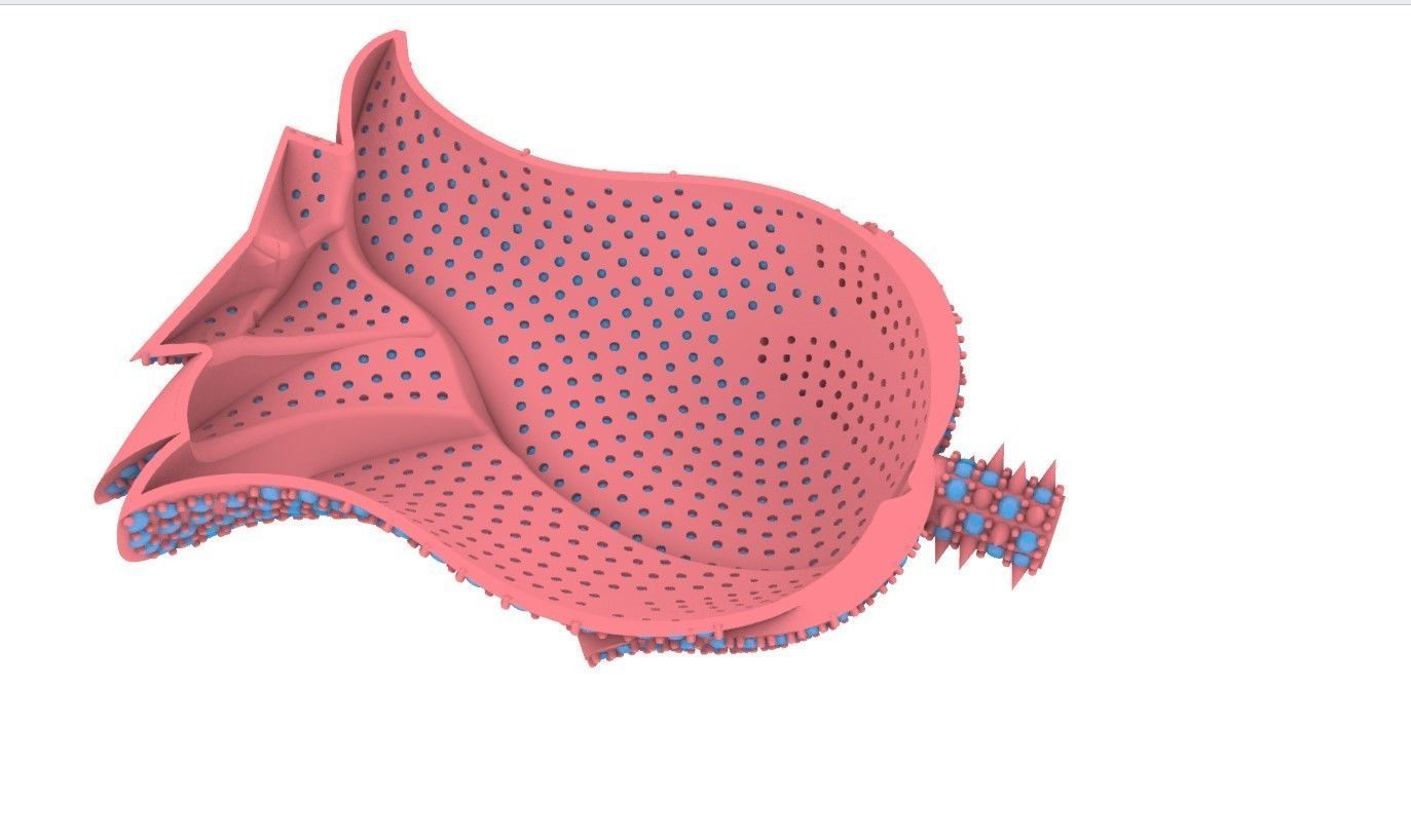 Rose pendant with gems  flora flower bouquet red thorn leaf 3D print model_18