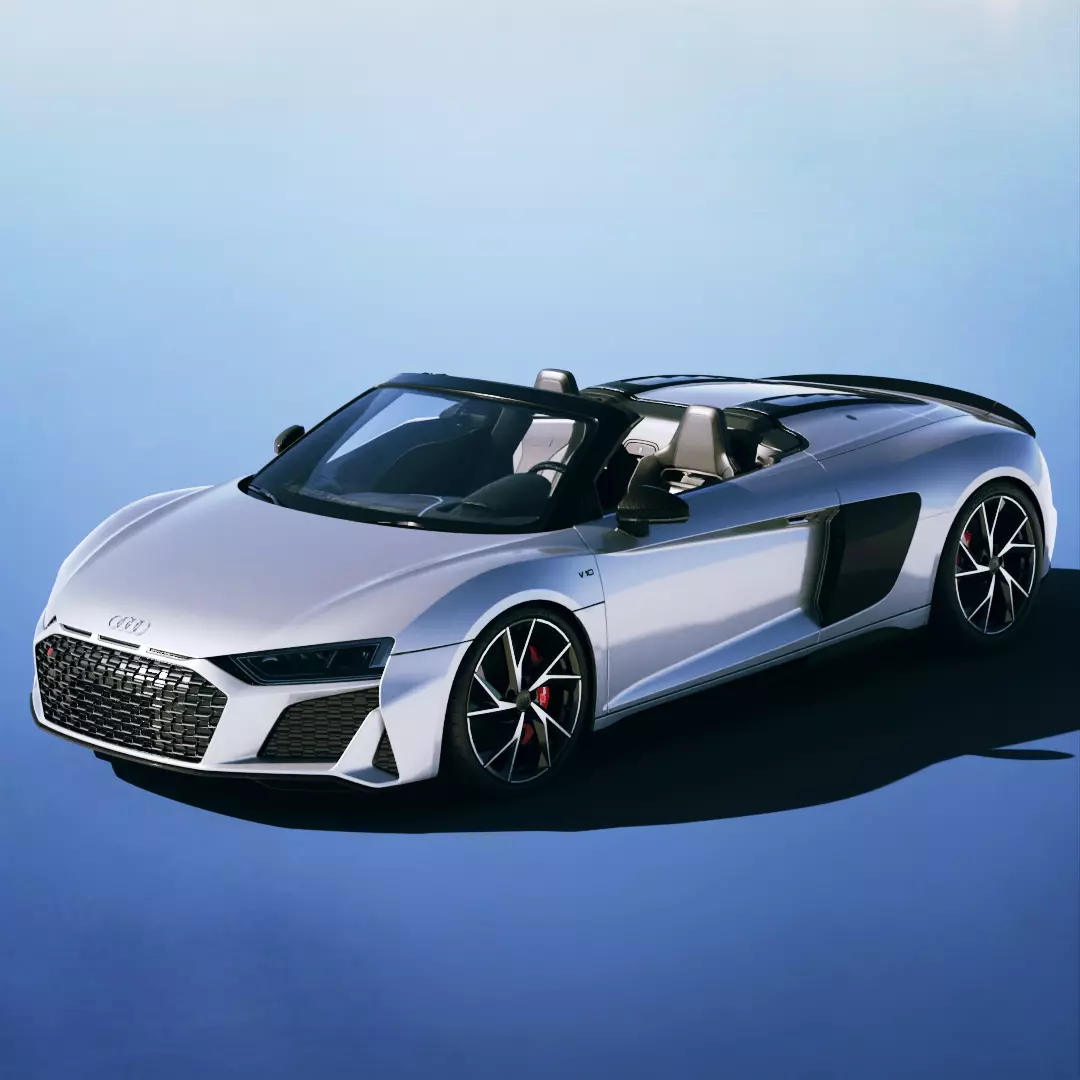 Audi R8 Spyder Plus 2021 Low-poly 3D model