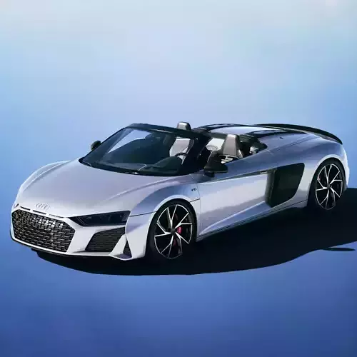 Audi R8 Spyder Plus 2021 Low-poly 3D model